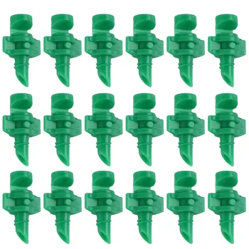 

100Pcs Irrigation Spray Nozzles Plastic 180 Degree Atomizer Agricultural Mistorizer (Green)