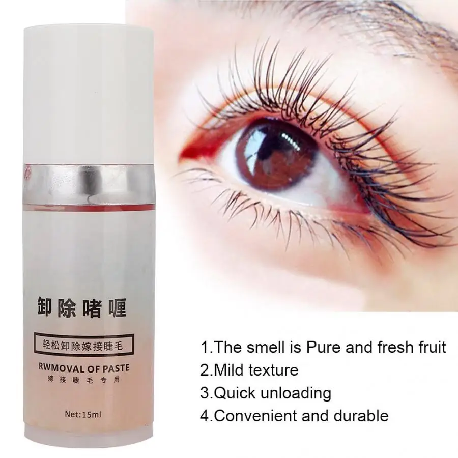 Средство для удаления клея с ресниц без запаха не вызывающее раздражения гель