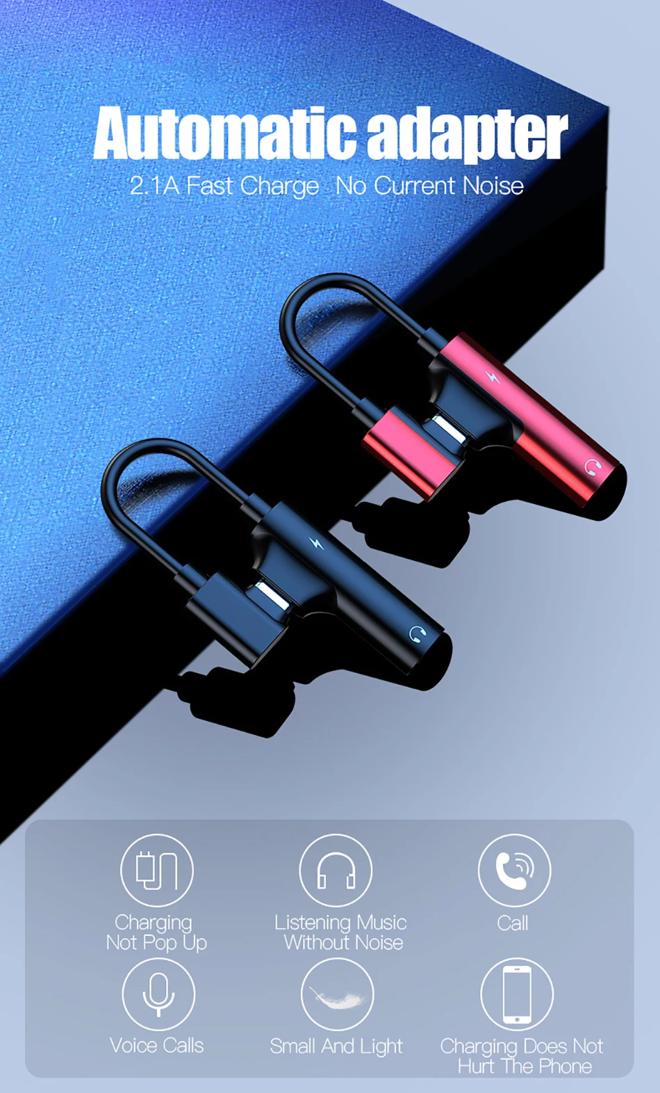 2 в 1 адаптер для iPhone до 3,5 мм Aux аудио наушники и для Apple Jack конвертер для iPhone Lighting Adaptator