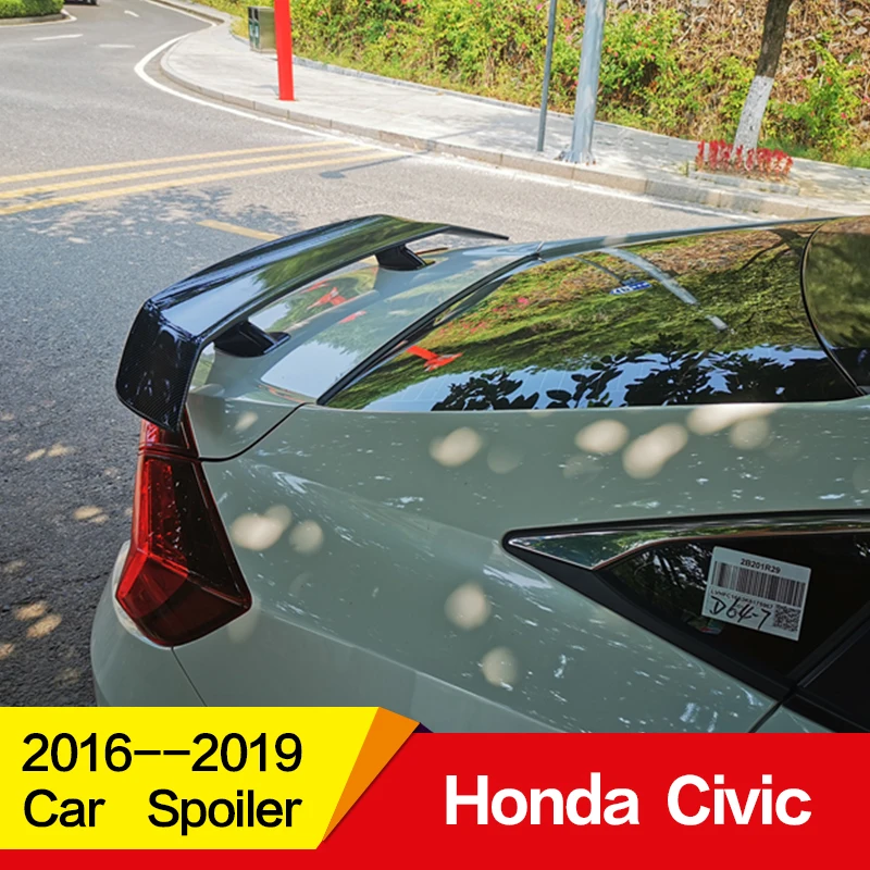 Используется для Honda Civic спойлер 17 18 19 лет заднего крыла переоборудование аксессуары клей без перфорации