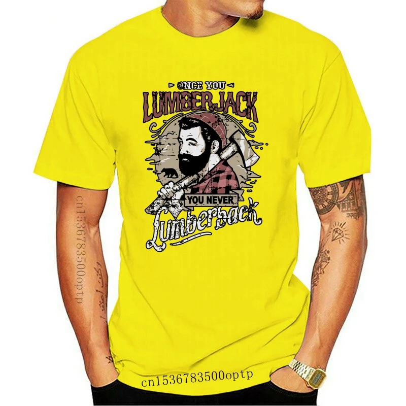 Мужская футболка Once You Lumberjack Never Lumberback крутая wo футболки Топ | одежда