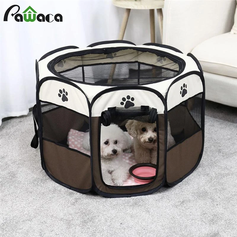 

Octagonal Pet Cage Dog Removable And Washable Folding Outdoor Tent Oxford Cloth Cat Cage Kennel Fence Waterproof Resistant Tent