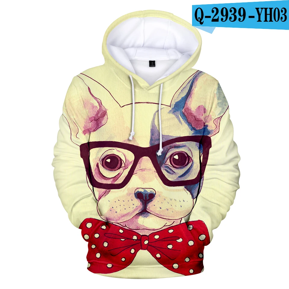 3D Hoodies Специальное предложение, детская брендовая одежда с капюшоном французского толстовки "Бульдог" детское праздничное платье высокого качественная толстовка с капюшоном Собака Французский свитшоты с принтом "Бульдог" Костюмы - Цвет: 3D Hoodies