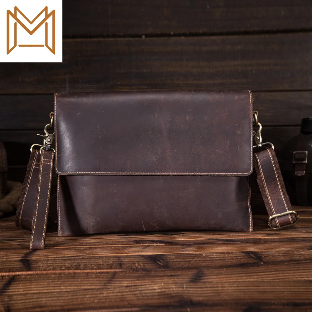 

Genuine Leather Male Layer Crazy Horsehide Man Single Shoulder Package Leisure Time Personality Messenger Difference