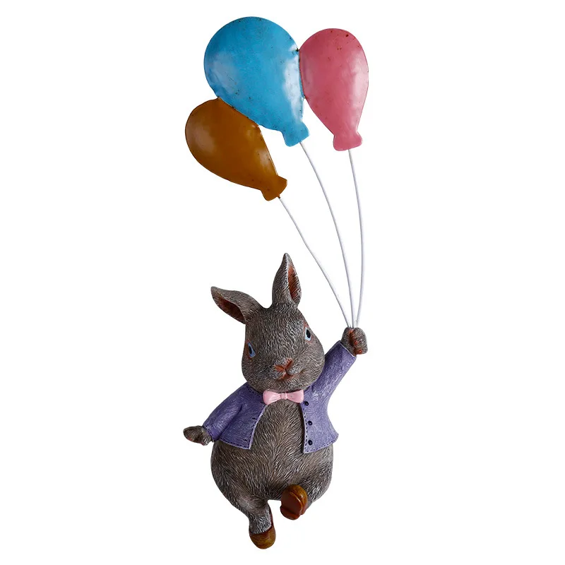VILEAD 24 см Смола воздушный шар в форме животного фигурки скандинавский, пасторальный настенный мультфильм Животные орнамент летающие воздушные шары украшения гостиной