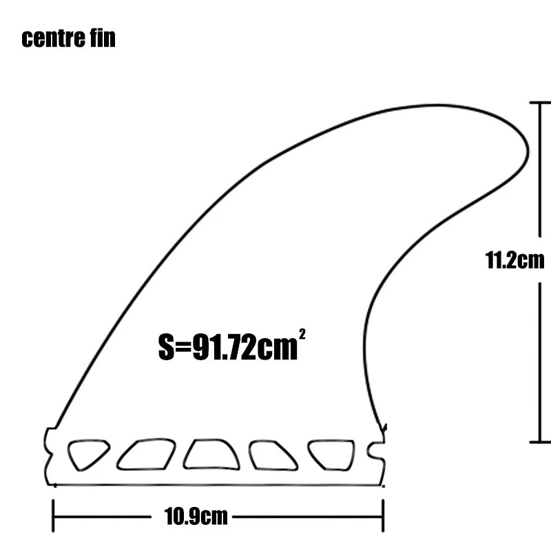 Surf Single Tabs Fins blue Honeycomb Fin UK2.1 Surfboard Fin Single Tabs Basic Tri set