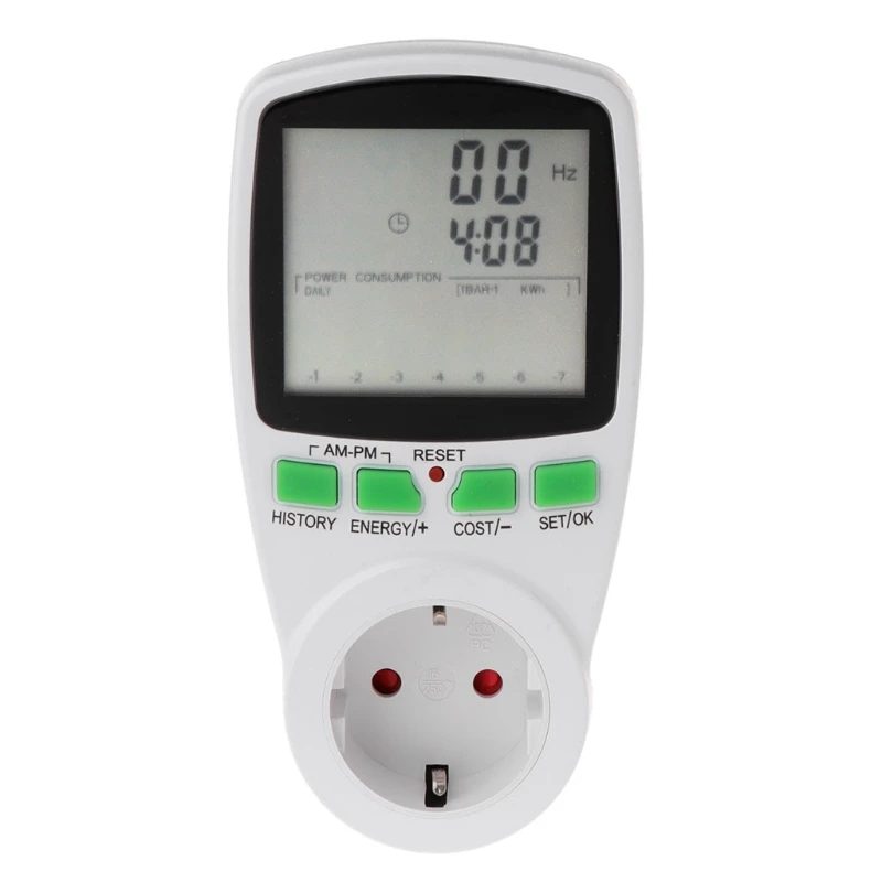 

LCD EU Digital Meter Voltage Wattmeter Power Electricity Consumption Analyzer