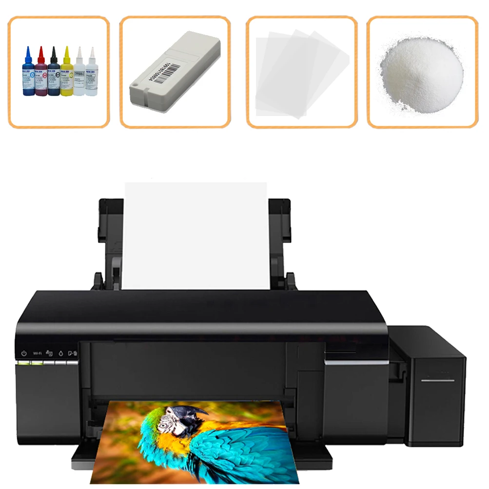 L805 Dtf Printer A4 Pet Film Hot Melt Powder Transfer Garment Printing 