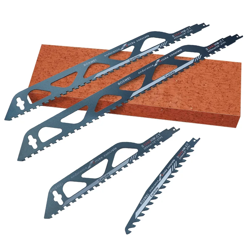 

9â€12â€18â€20â€ Demolition Masonry Reciprocating Saw Blade 2 TPI Cemented Carbide Teeth Blades for Cutting Bricks Concrete