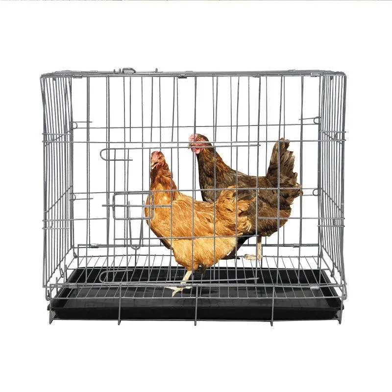 Jaula de hierro para aves de corral, gallinero grande plegable para el  hogar, jardín, patio trasero, para gallinas, pato y ganso - AliExpress