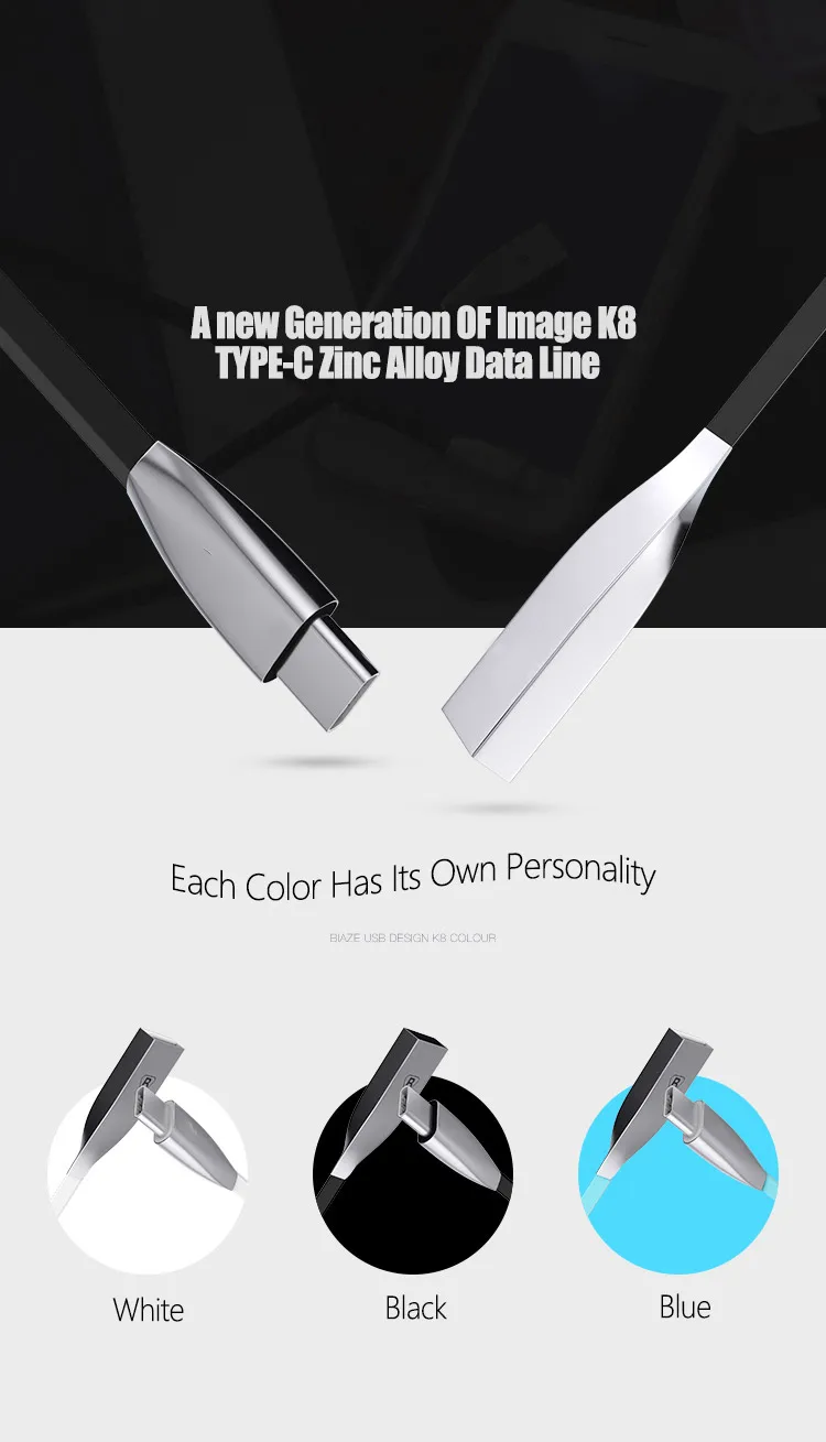 Usb-кабель type-C для быстрой зарядки для samsung S9 S10 Huawei Xiaomi HTC 1M телефонная линия передачи данных Цинковое зарядное устройство из алюминиевого сплава кабель для телефона Android