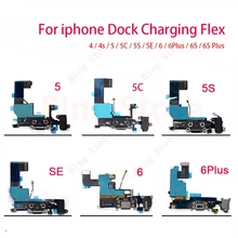 Зарядное устройство, зарядный usb-порт для док-станции, гибкий кабель для iPhone 5, 5S, 5C, SE, 6, 6 Plus, аудиоразъем для наушников, гибкая лента