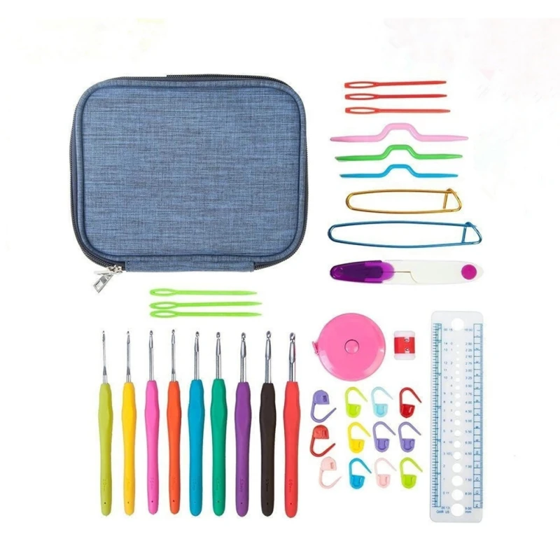 36pcs/set Crochet Hook Set Knitting Needles Sewing Tools Knitting Accessories Travel Sewing Kit Sewing Accessories
