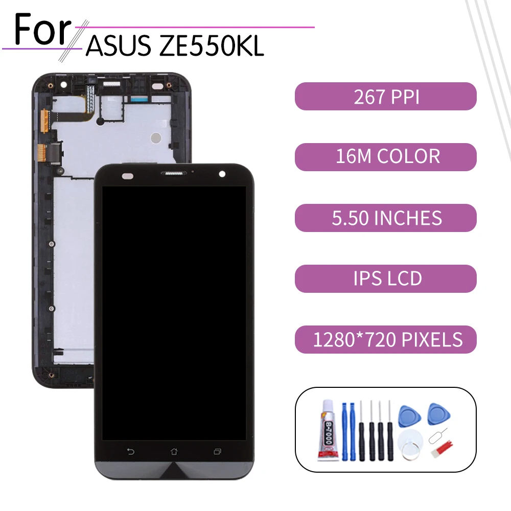 Оригинальный Для ASUS Zenfone 2 Laser ZE550KL сенсорный ЖК экран дигитайзер сборка для Asus ze550kl