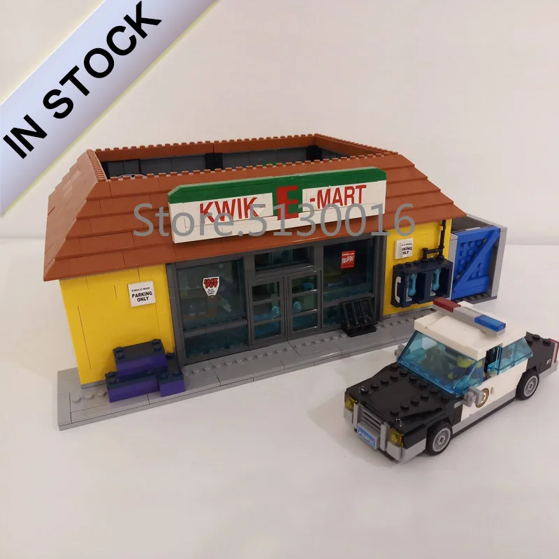 16004 создатель мультфильм Kwik-E-Mart дом 2232 шт 71016 83004 уличный вид модели строительные наборы блоки кирпичи образование
