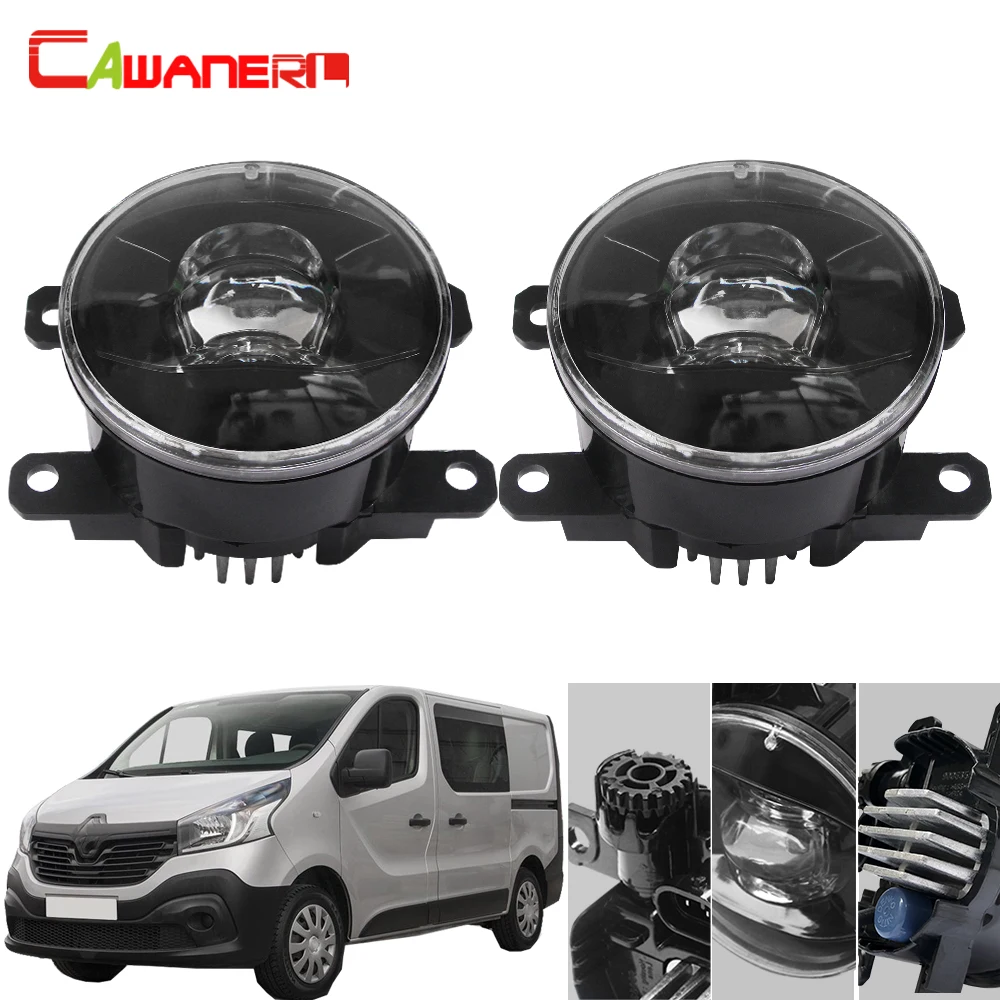 Cawanerl Car Front Bumper Fog Light LED Projector Devil Eye Daytime Running H11 12V For Renault Trafic 2003 2004 2005 2006 | Автомобили и