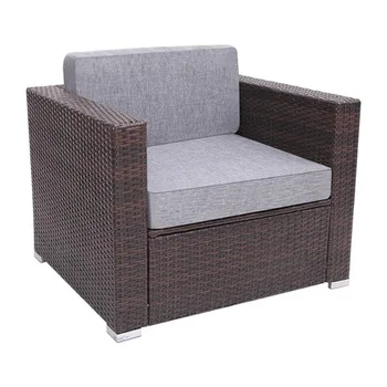 

Patio PE Wicker Rattan Single Sofa