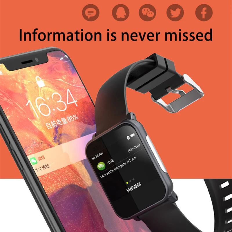 Men Smartwatch Bracelet Heart Rate Blood Pressure Wristband Waterproof Bluetooth Fitness Watch with ECG Women Smart IOS Android