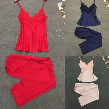 

Summer Sexy Lingerie Women Silk Lace Robe Dress Nightdress Sleepwear Kimono Pyjamas Set