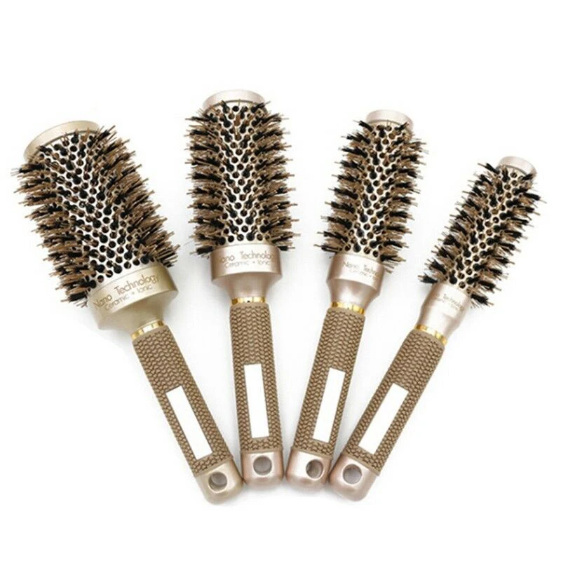 

Professional Thermal Ceramic Ionic Round Barrel Hair Brush Comb with Boar Bristle Best Hot Sale ---MS