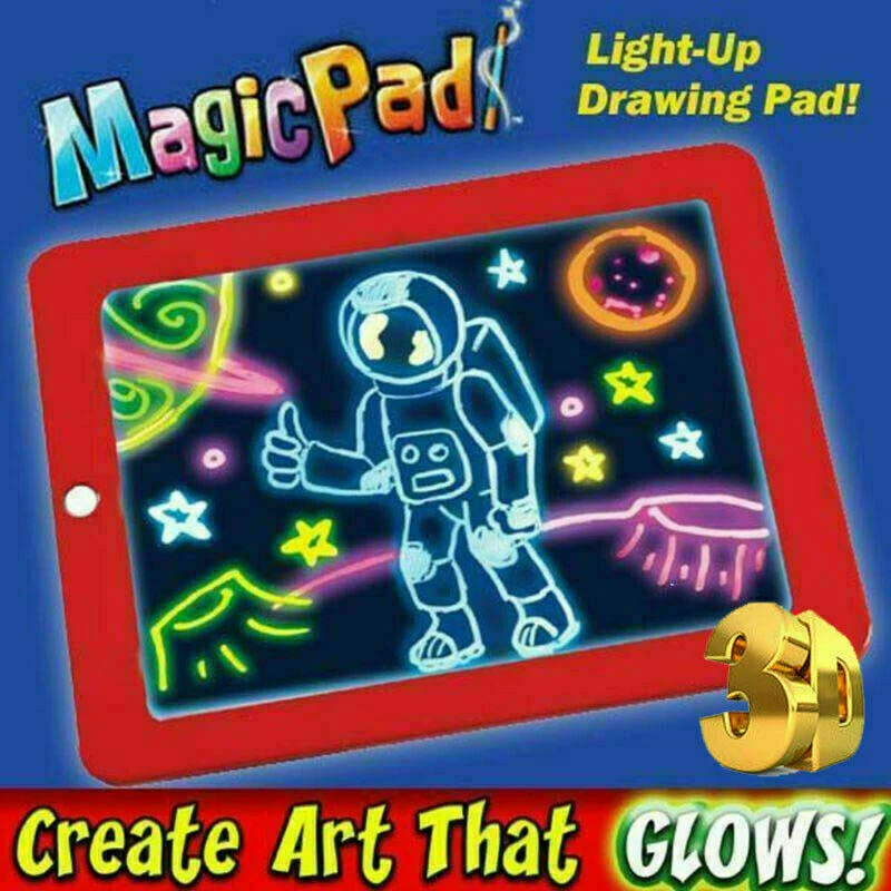 

1pcs Deluxe Light Up LED 3D Drawing Tablet Writing Board Kids Toys Gifts 3D Illuminated Drawing Board Painting