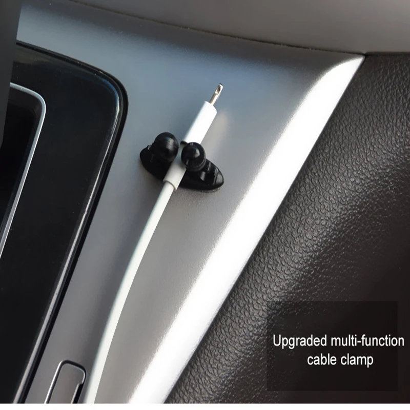 

16Pcs Car Wire USB Cable-Holder Tie Line Cable Holder Tie Clip Fixer Organizer Black Line Clamp