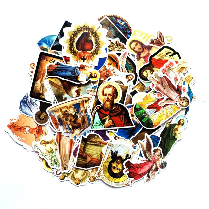 

TD ZW 68Pcs Jesus Stickers For Suitcase Skateboard Laptop Luggage Fridge Phone Car Styling DIY Decal Sticker