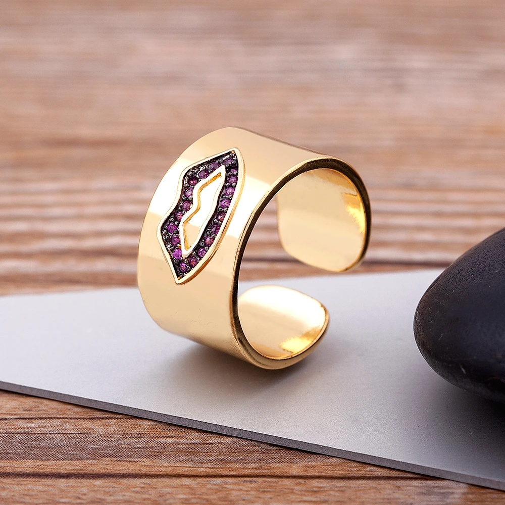 Fashion Design Bohemian Zircon Turkish Evil Eye Rhinestone Adjustable Rings For Women Vintage Open Ring Lucky Jewelry
