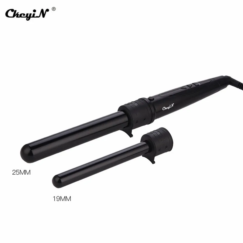 Ckeyin Curling Iron Hair Curler 9-32MM Professional Curl Irons 0.35 to 1.25 Inch Ceramic Styling Tools Hair Tong Exchangeable 45