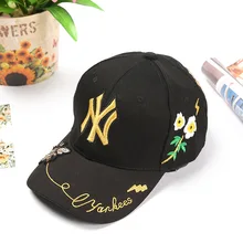 Корейская версия бейсбольной кепки с надписью «пчела» для мужчин и женщин, с цветочной вышивкой, кепка для занятий спортом на открытом воздухе
