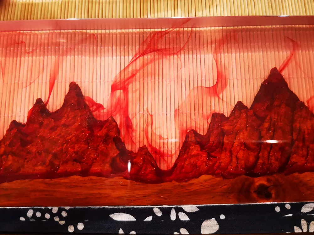 Деревянная Смола подставка для рук для механической клавиатуры светящаяся звездное небо метель Fuji Маутейн река вулканическая береговая линия дизайн DIY
