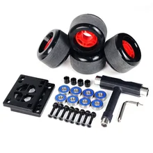 4pcs 1 Set Pu Skateboard Wheels 72 MM Wheel For Long Board Wheels Replacement With Accessories Outdoor Skating Skate Board