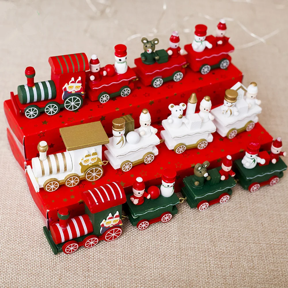 

Christmas Gift Wooden Christmas Train Ornaments Christmas Decorations for Home Adornos Navidad Kerst Noel 2019 New Year Decor,Q