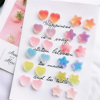 

Korean Handmade Cute star Sweet Candy Jelly stud Earrings Funny Colorful Resin Sugar Earrings for Woman Girl Unique Jewelry Gift
