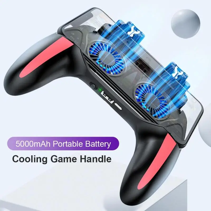  H10 Controller Gamepad ABS Heat Dissipation By Double Fans Phone Holder Cooler Fan 5000mAh Power Ba