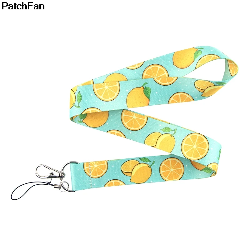 A2509 Patchfan персональный лимон шаблон ремешок для ключей телефоны USB флэш-накопители ключи брелки ID Имя тег держатель значка