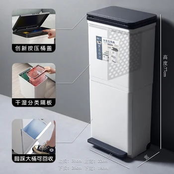 

Compost Bin Recycle Trash Can Bathroom Composter Step Trash Can Recycle Bin Zero Waste Poubelle De Cuisine Trash Holder QBA60LJ