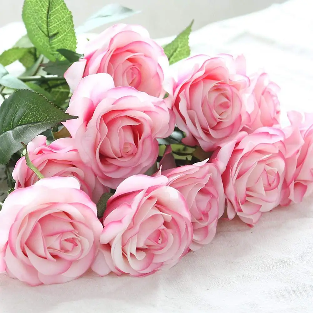 43cm Artificial Silk Rose Flowers Red White Champagne Blue Pink Color Fake Flower for Home Party DIY Decoration | Дом и сад