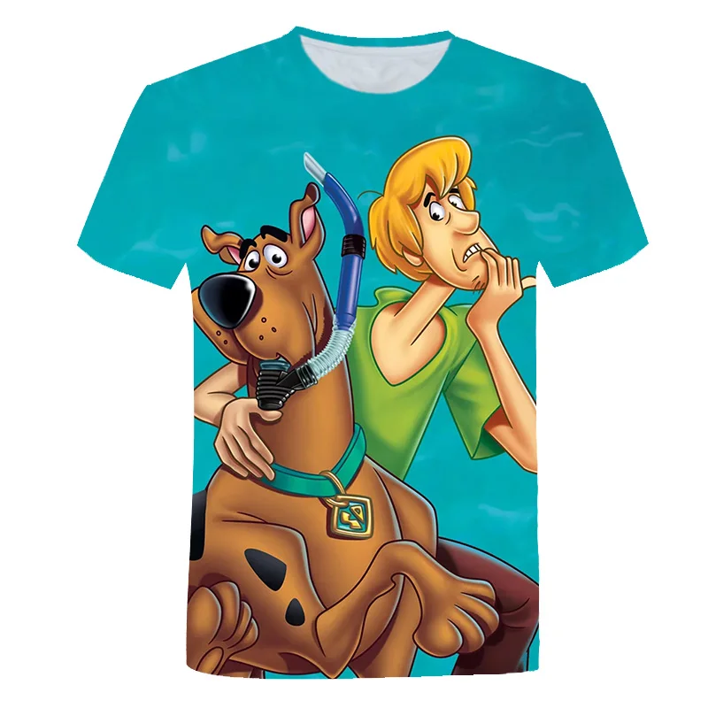 Camiseta de Anime Kawaii para niños, en 3d Camiseta con estampado de dibujos animados, ropa informal para niños y perros