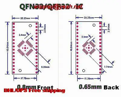DHL/EMS 500 шт. SMD QFP32 0,65 мм QFN32 0,8 мм к DIP32 2,54 мм IC PCB адаптер конвертер-PCB con tor-A6
