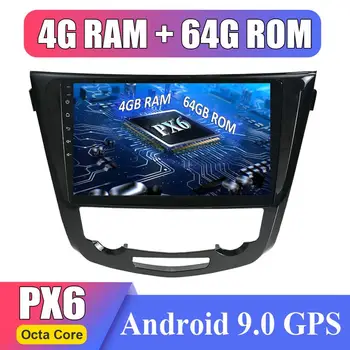 

Autoradio 1 Din 4GB+64GB PX6 For Nissan X-Trail xtrail X Trail 3 T32 Qashqai 2 J11 Car Multimedia Player Radio Android 9.0 BT