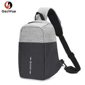 

Anti theft Crossbody Bags for Men tourism Casual Splashproof Sling Messenger Bag Male USB Shoulder Bag Chest Bag for teenager