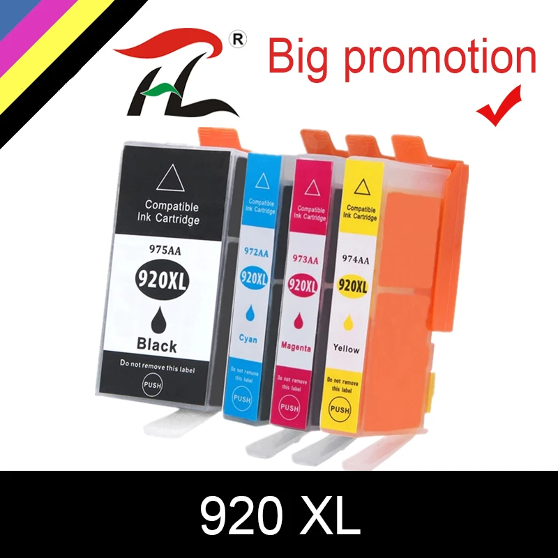 HTL 920 совместимый чернильный картридж для hp 920XL Officejet 6000 6500 6500A 7000 7500 7500A принтер с