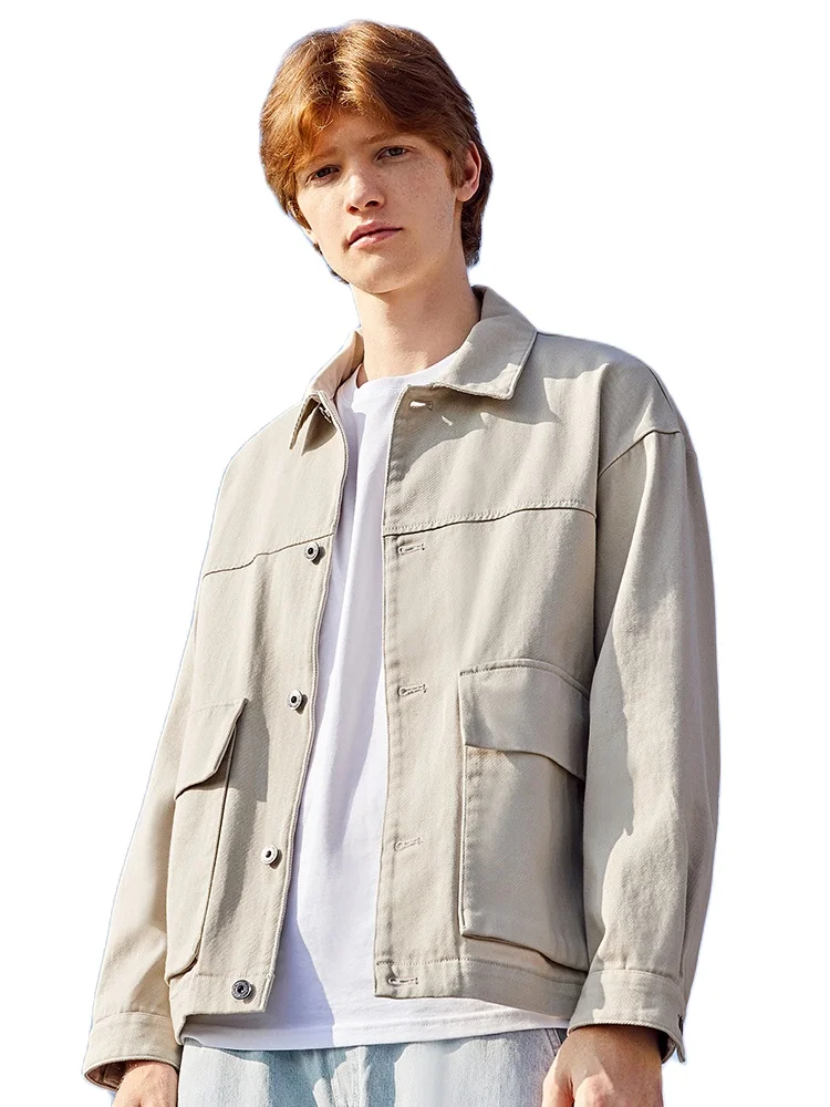 Куртка SEMIR мужская свободного покроя хлопковая удобная повседневная с отложным