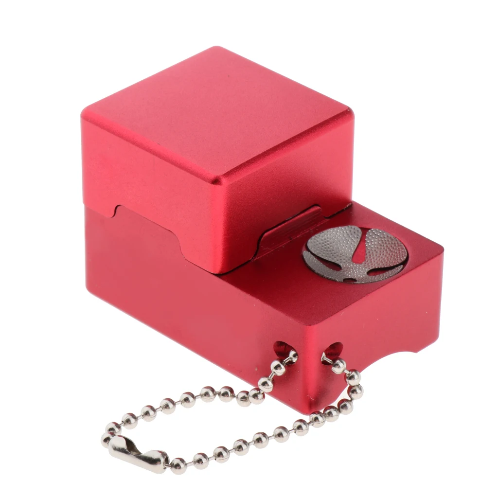 3-In-1 Mini Pool Cue Tip Shaper Scuffer and Billiard Snooker Chalk Holder Storage Box Aluminium Alloy