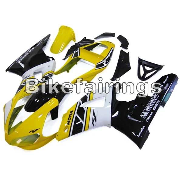 Желто-белые и черные низкие ковбочки для Yamaha YZF1000 R1 2000 2001 00 01 R1 ABS пластиковая система впрыска Кузов комплект новые обтекатели