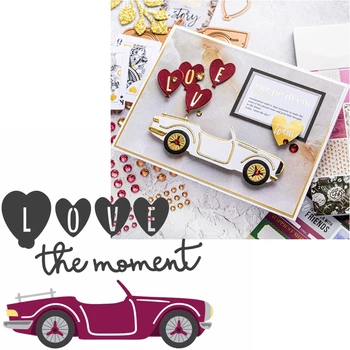 

Romantic Roadster Die Cuts For Cards Making dies scrapbooking Love the Moment&Car metal cutting dies