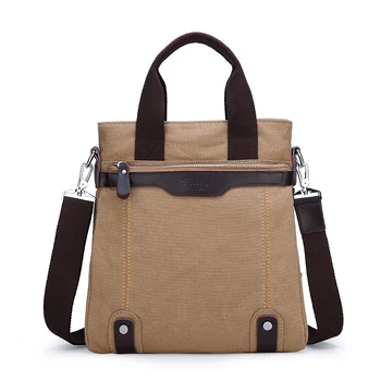 

New fashion messenger bag men canvas wear-resistant shoulder bag men simple retro messenger casual bag shoulder bag Solid