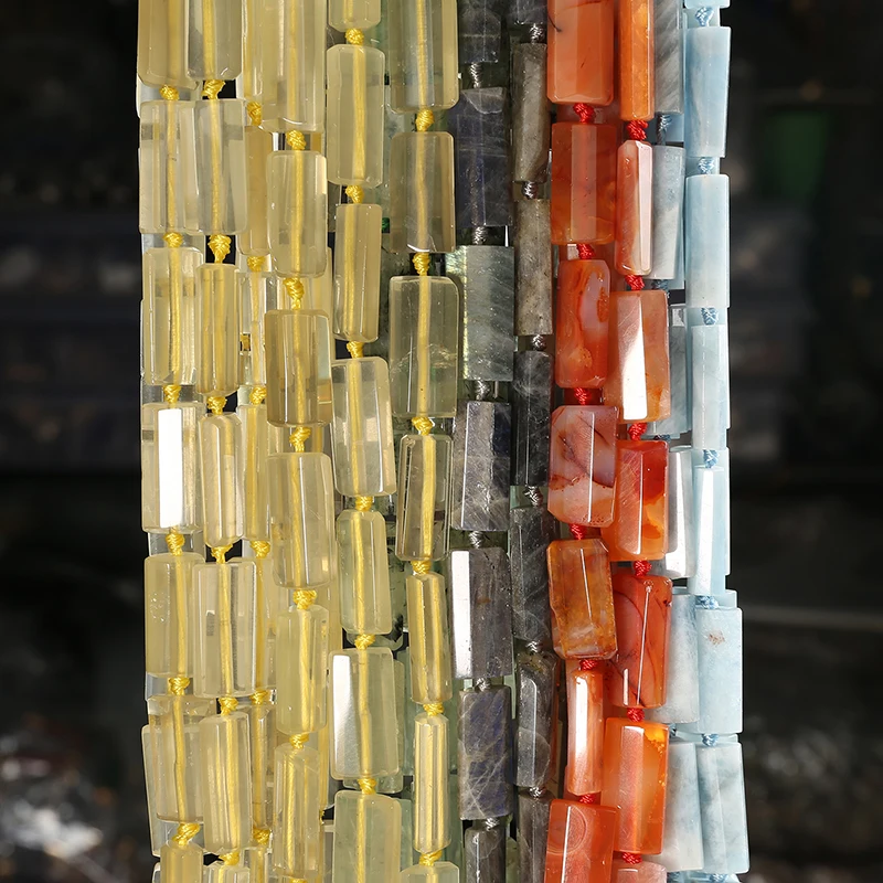 1pc 40cm Full Strand Amazon Rose Quartz Faceted Nuggets Slice Nugget Beads Pendant Necklaces