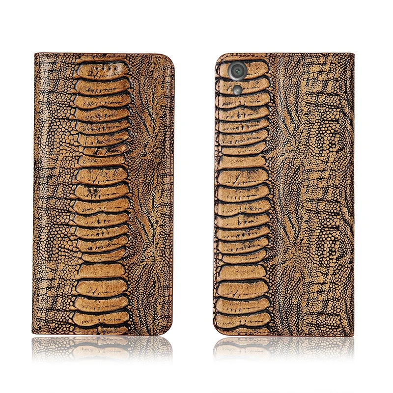 

Ostrich foot pattern genuine leather phone bag for Sony Xperia XA1 Plus phone case for Sony Xperia XA1 flip cover funda case